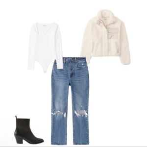 Abercrombie & Fitch Square Neck Bodysuit